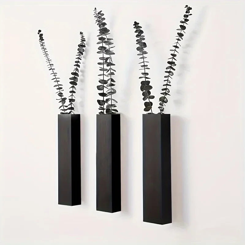 Hängade Svart Träkruka