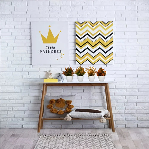 Exklusivt Set med Fyra växter i Hösttoner – Med Vita Krukor