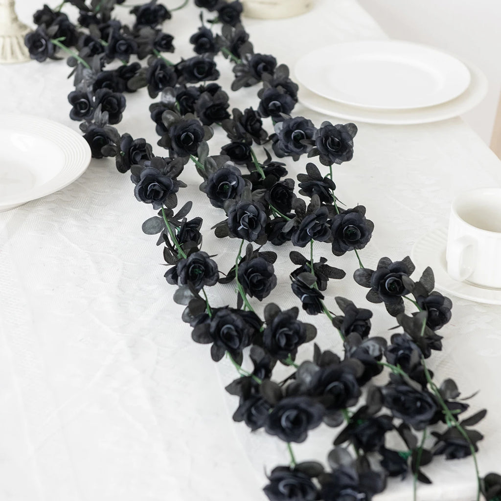 Lyxig Silkesros-Girlang