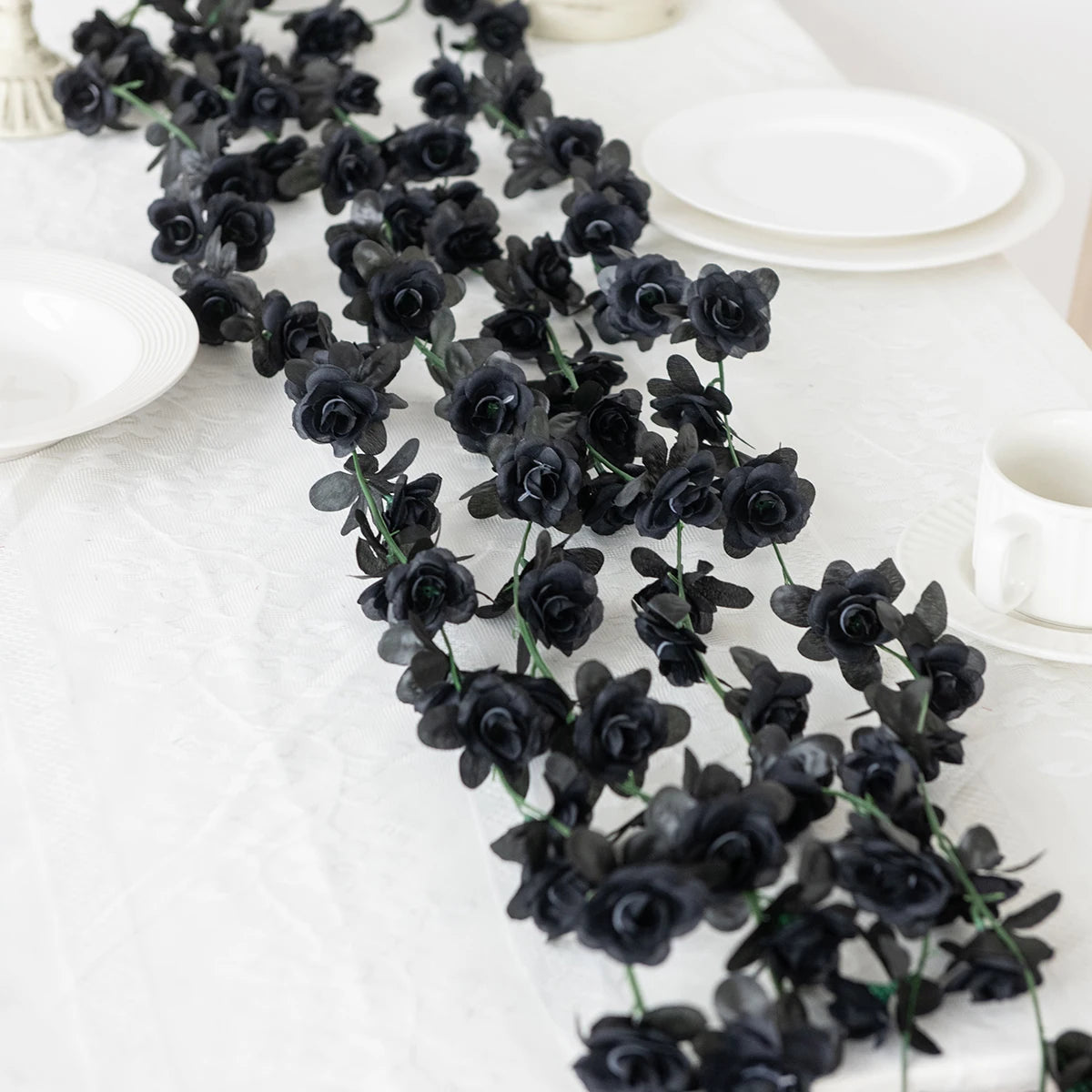 Lyxig Silkesros-Girlang