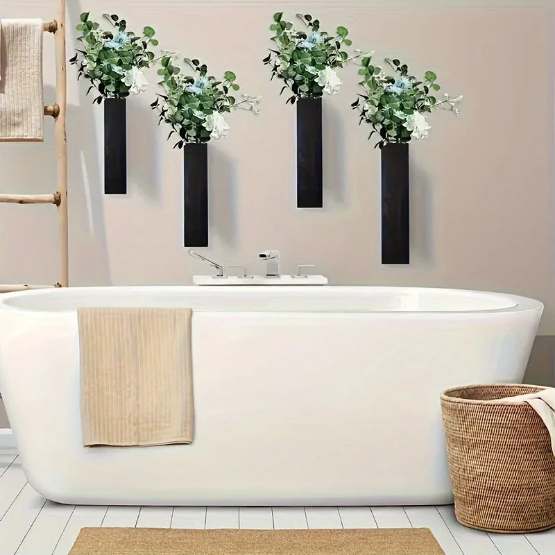 Hängade Svart Träkruka